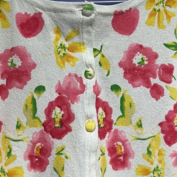 2-Elementz cardigan spring easter cardigans size xl euc long sleeve floral print - Picture 4 of 14